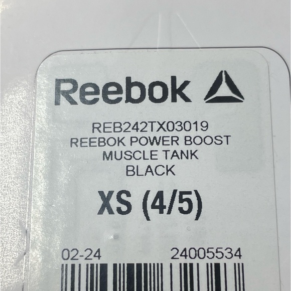 Reebok Boy’s Tank Top Athletic Muscle Top Shirt Black Size 4/5 XS Extra S NEW - Picture 5 of 7